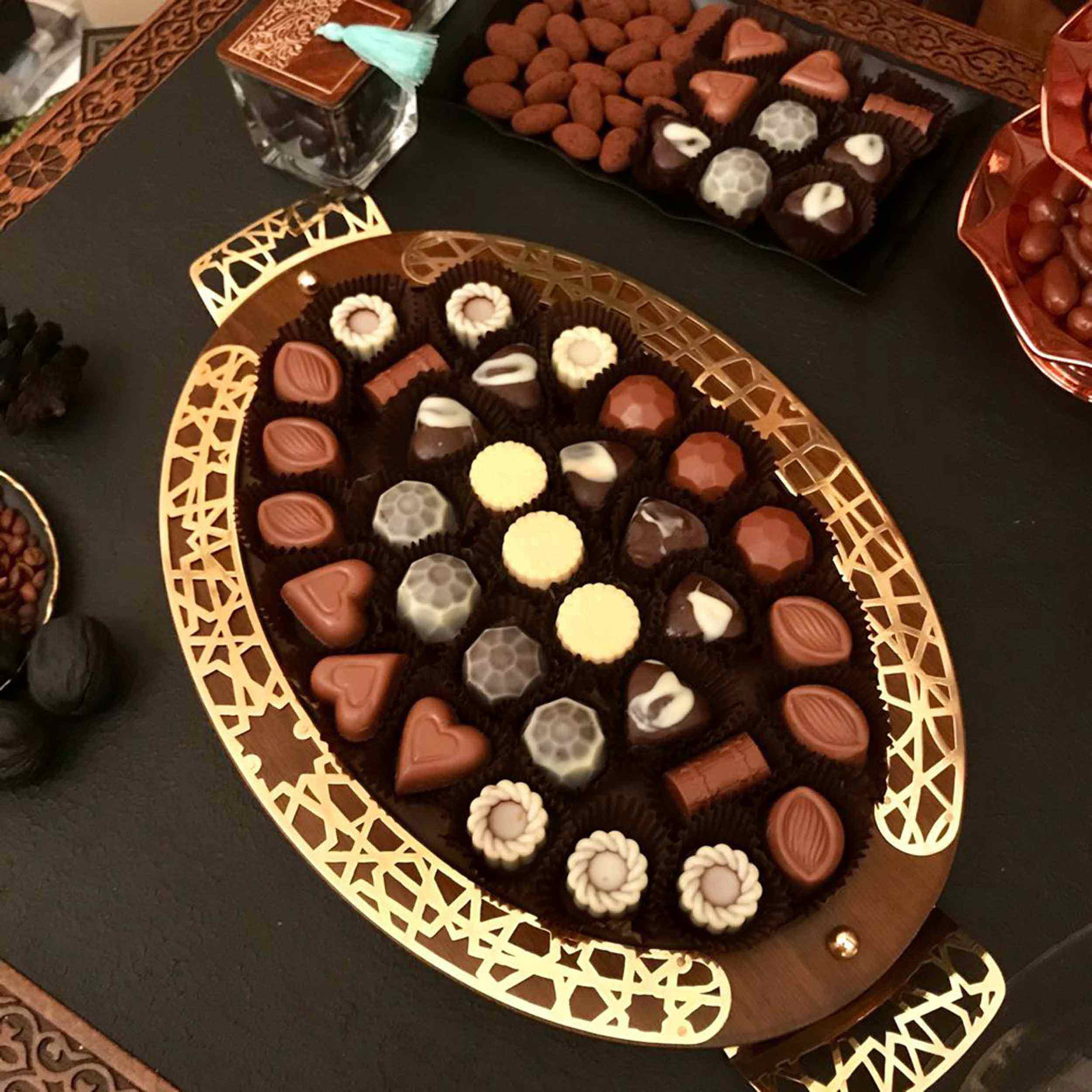 صحون ضيافة خشبية /صواني ضيافة خشبية